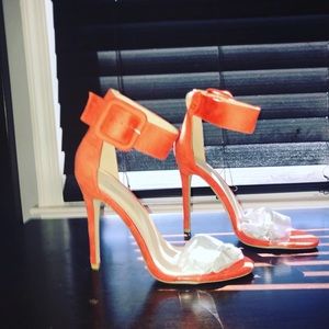 Orange Never worn buckle heels